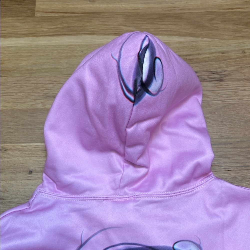 Zootop Bear Nightmare Before Christmas Pink Graphic Printed Hoodie Women’s L - Picture 12 of 14